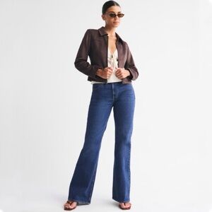 Abercrombie & Fitch curve love high rise flare jeans NWOT plus size 24 short